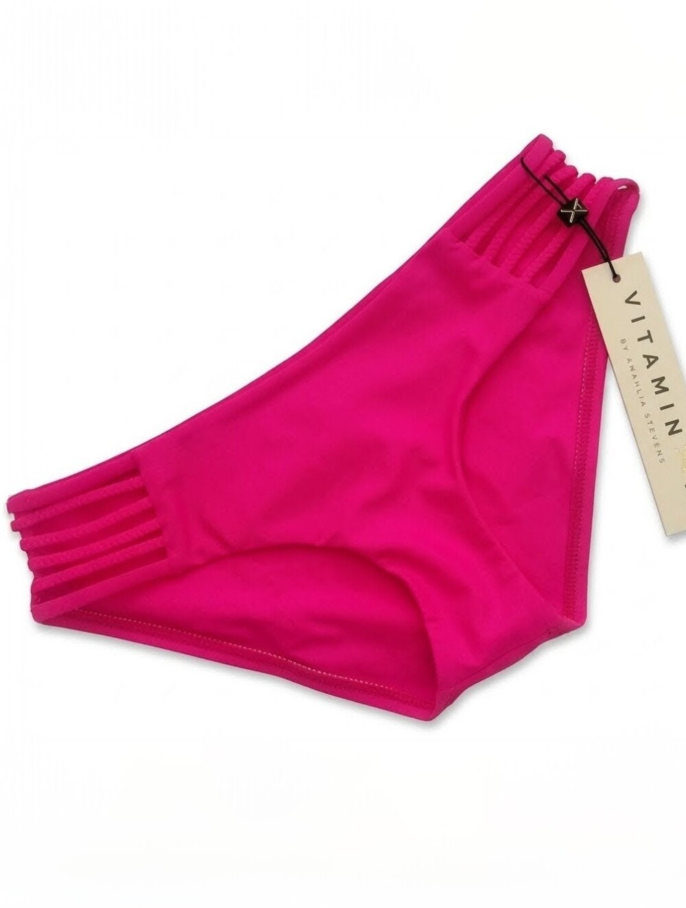 Vitamin A Jaydah Braid Pink Strappy Bikini Bottoms